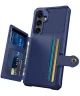 Samsung Galaxy S25 Hoesje 3-in-1 Pasjes Portemonnee Back Cover Blauw