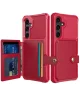 Samsung Galaxy S25 Hoesje 3-in-1 Pasjes Portemonnee Back Cover Rood