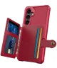 Samsung Galaxy S25 Hoesje 3-in-1 Pasjes Portemonnee Back Cover Rood