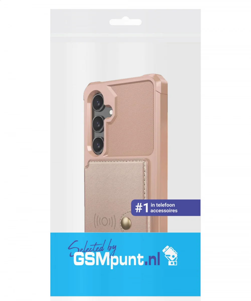 Samsung Galaxy S25 Hoesje 3-in-1 Pasjes Portemonnee Back Cover Roze afbeelding 9