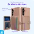 Samsung Galaxy S25 Hoesje 3-in-1 Pasjes Portemonnee Back Cover Roze afbeelding 5