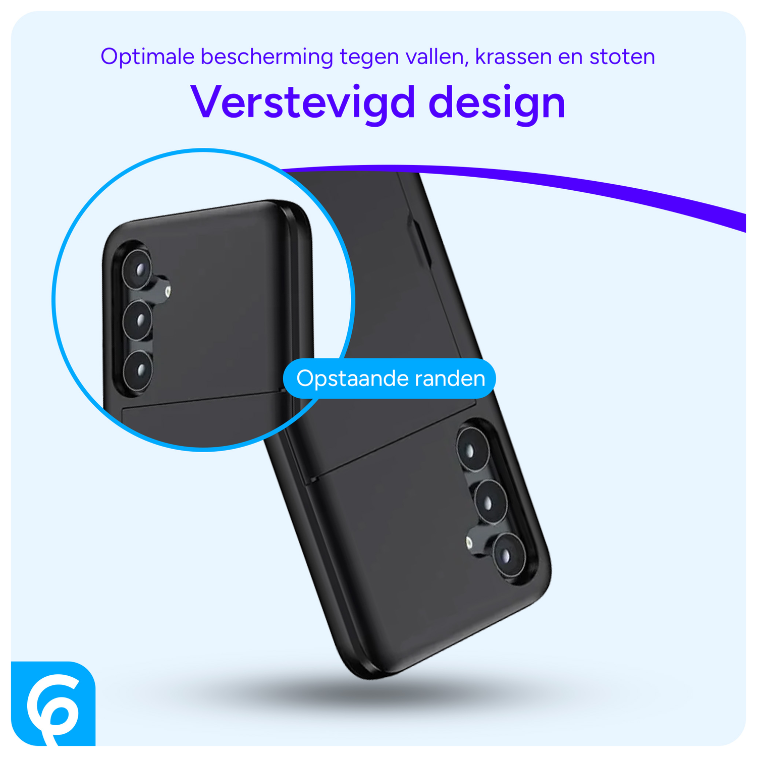 Samsung Galaxy S25 Hoesje met Slider Kaarthouder Back Cover Zwart afbeelding 4
