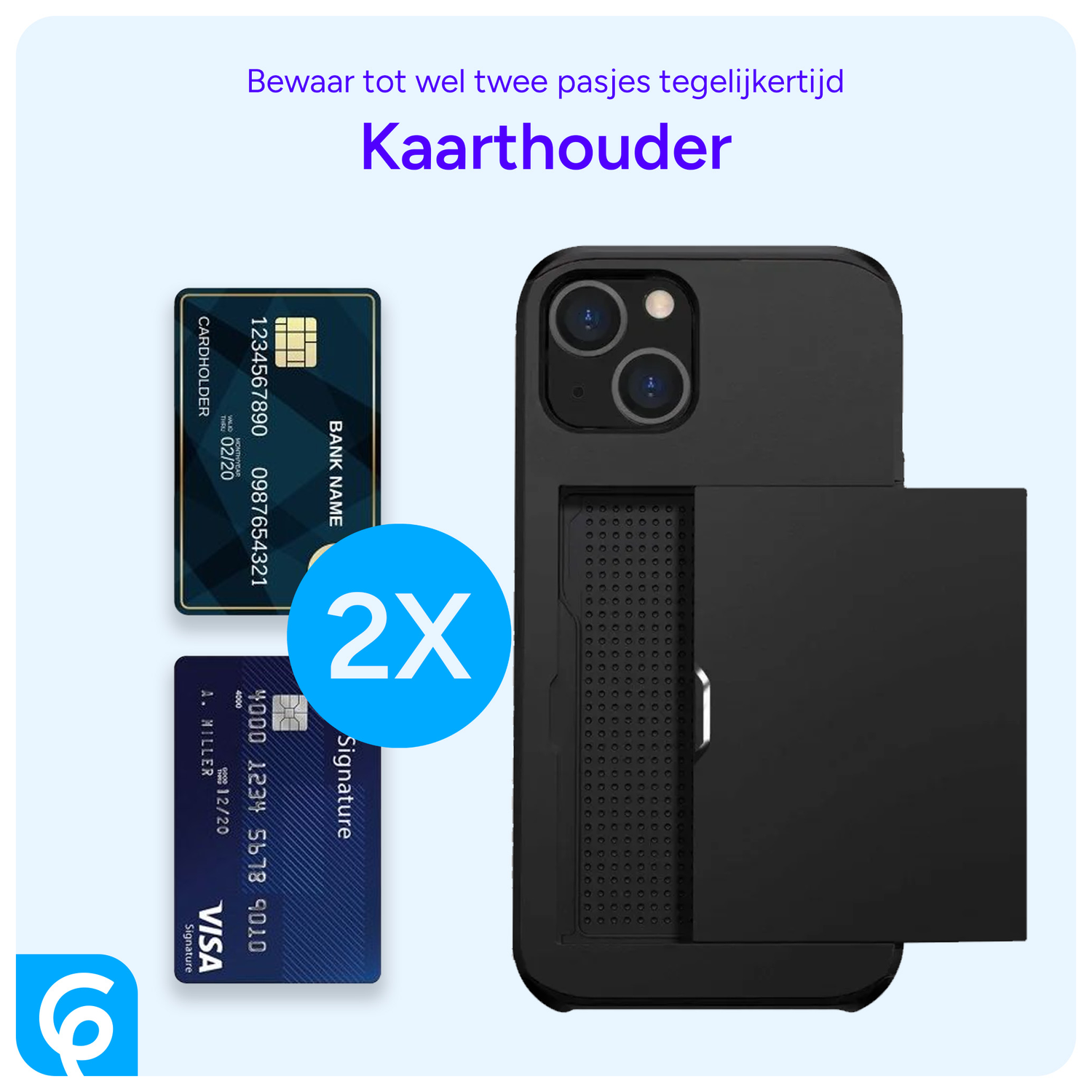 Samsung Galaxy S25 Hoesje met Slider Kaarthouder Back Cover Zwart afbeelding 8