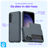 Samsung Galaxy S25 Hoesje met Slider Kaarthouder Back Cover Blauw afbeelding 4