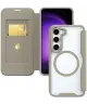 Samsung Galaxy S25 Hoesje met MagSafe / Qi2 Book Case Khaki