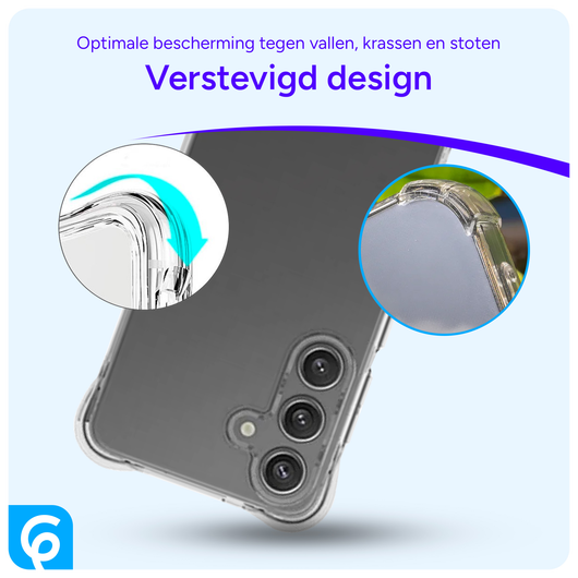 Samsung Galaxy S25 Plus Hoesje Schokbestendig en Dun TPU Back Cover Transparant afbeelding 2
