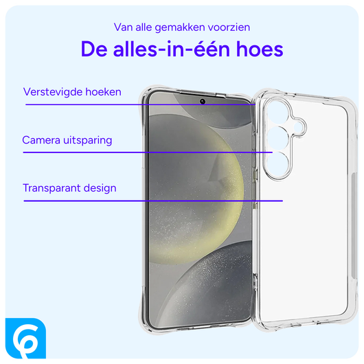 Samsung Galaxy S25 Plus Hoesje Schokbestendig en Dun TPU Back Cover Transparant afbeelding 4