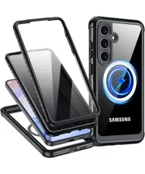 Samsung Galaxy S25 Plus Hoesje Full Protect 360° Cover met MagSafe / Qi2 Zwart