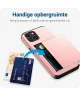 Samsung Galaxy S25 Plus Hoesje met Slider Kaarthouder Back Cover Roze