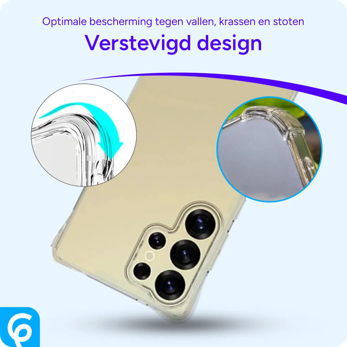 Samsung Galaxy S25 Ultra Hoesje Schokbestendig en Dun TPU Back Cover Transparant afbeelding 2