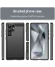 Samsung Galaxy S25 Ultra Hoesje Geborsteld TPU Flexibele Back Cover Zwart