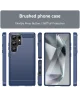 Samsung Galaxy S25 Ultra Hoesje Geborsteld TPU Flexibele Back Cover Blauw