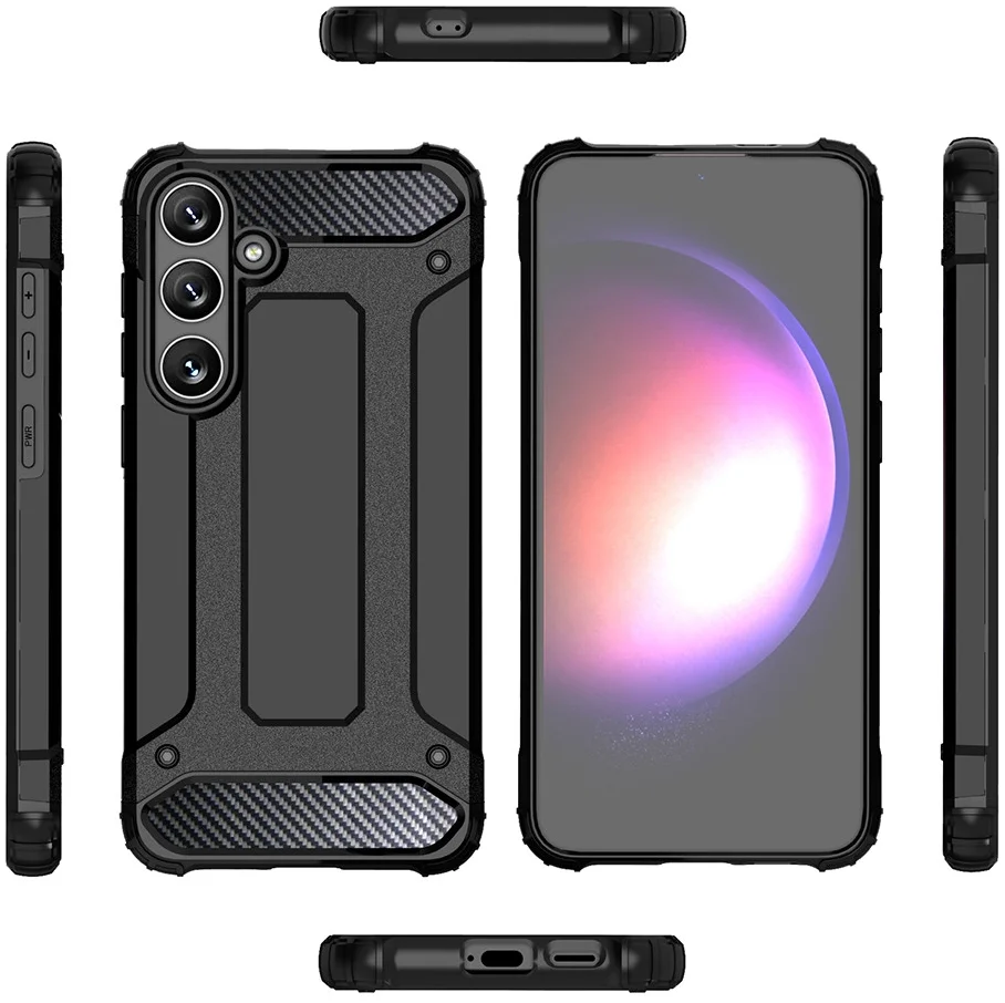 Samsung Galaxy S25 Ultra Hoesje Shock Proof Hybride Back Cover Zwart afbeelding 8
