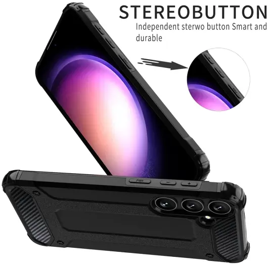 Samsung Galaxy S25 Ultra Hoesje Shock Proof Hybride Back Cover Zwart afbeelding 7