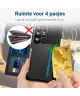 Samsung Galaxy S25 Ultra Hoesje 3-in-1 Pasjes Portemonnee Back Cover Zwart