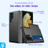 Samsung Galaxy S25 Ultra Hoesje met Slider Kaarthouder Back Cover Zwart afbeelding 4