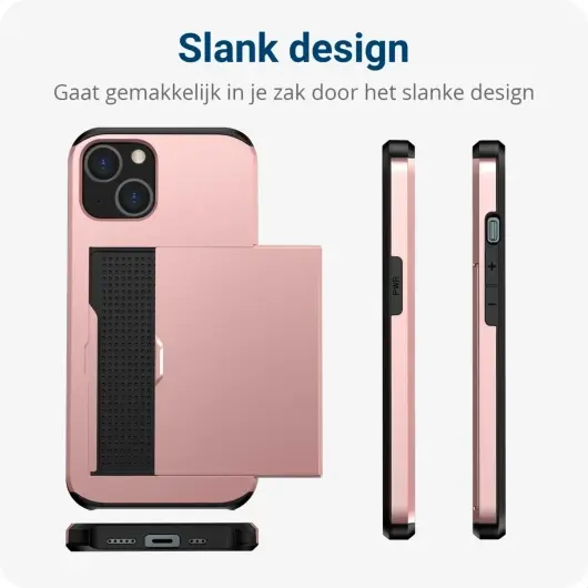 Samsung Galaxy S25 Ultra Hoesje met Slider Kaarthouder Back Cover Roze afbeelding 6
