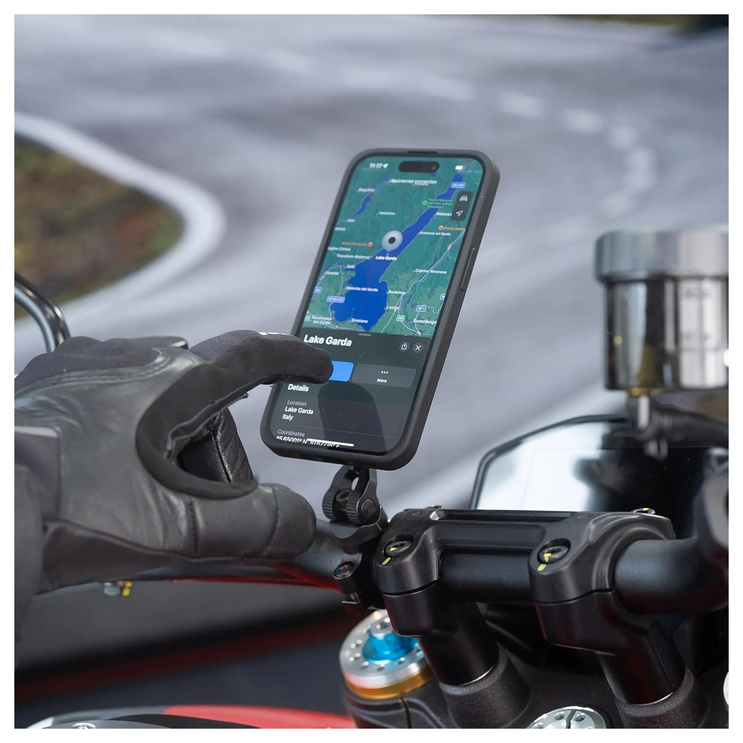 SP Connect Moto Mount 3D 1 1/2 SPC+ Telefoonhouder Motor SPC+ Hoesjes Chrome afbeelding 6