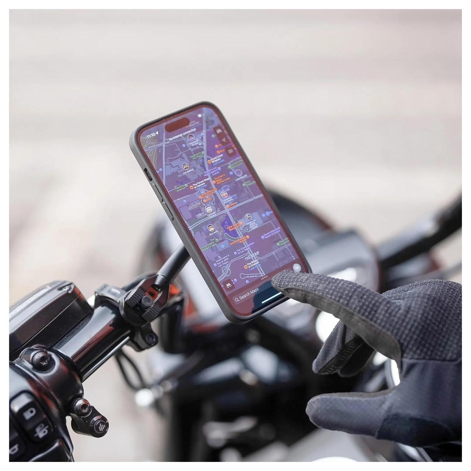 SP Connect Moto Mount 3D 1 1/2 SPC+ Telefoonhouder Motor SPC+ Hoesjes Chrome afbeelding 2