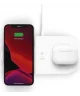 Belkin BoostCharge 15W Qi Wireless Charging Dual Pad Draadloze Oplader Wit