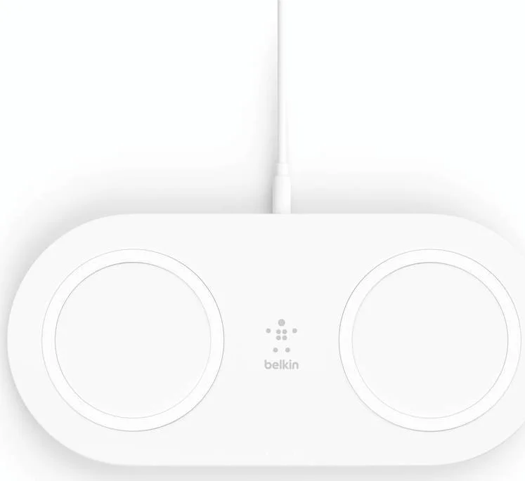 Belkin BoostCharge 15W Qi Wireless Charging Dual Pad Draadloze Oplader Wit afbeelding 5