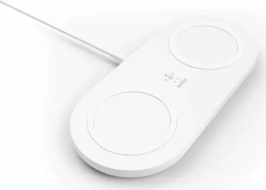 Belkin BoostCharge 15W Qi Wireless Charging Dual Pad Draadloze Oplader Wit afbeelding 2