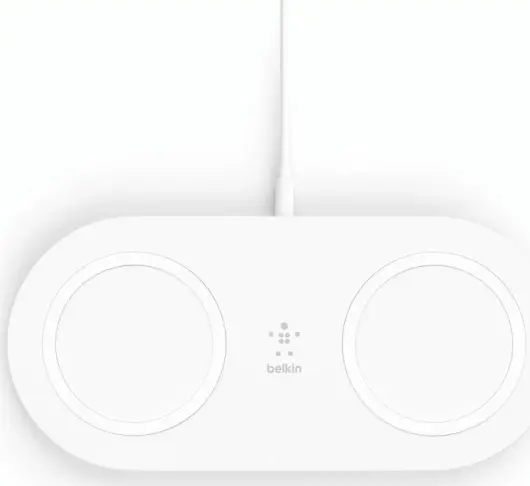 Belkin BoostCharge 15W Qi Wireless Charging Dual Pad Draadloze Oplader Wit afbeelding 5