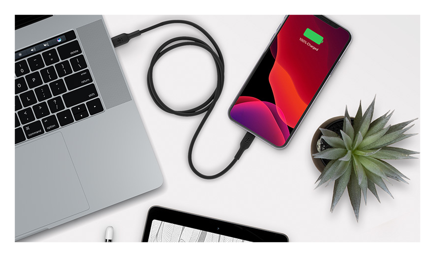 Belkin BoostCharge MFi-Gecertificeerde USB-C naar Lightning Kabel 1M Zwart afbeelding 2