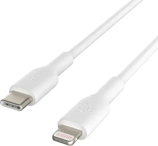 Belkin BoostCharge MFi-Gecertificeerde USB-C naar Lightning Kabel 1M Wit afbeelding 3