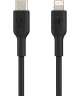 Belkin BoostCharge MFi-Gecertificeerde USB-C naar Lightning Kabel 2M Zwart