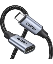 UGREEN 100W USB-C Male naar Female Verlengkabel 4K@60Hz 0.5M Zwart