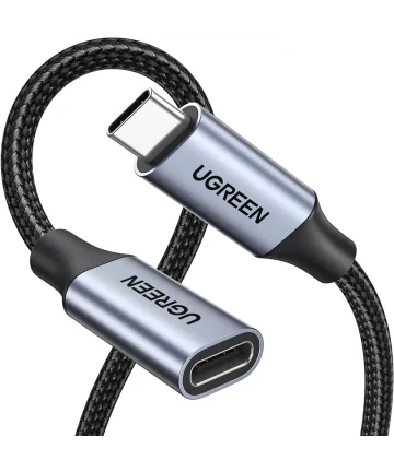 UGREEN 100W USB-C Male naar Female Verlengkabel 4K@60Hz 0.5M Zwart Kabels