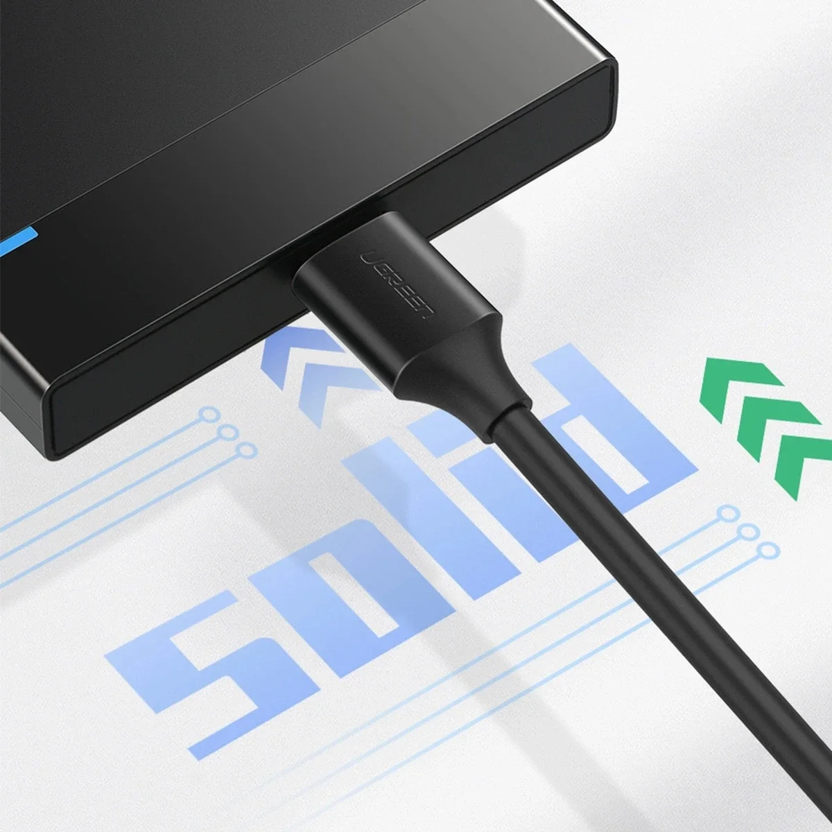 UGREEN USB naar Micro B Data en Laadkabel 10W 5Gbps 0.5M Zwart afbeelding 12