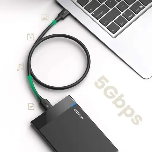 UGREEN USB naar Micro USB  B Data en Laadkabel 10W 5Gbps 1M Zwart afbeelding 7