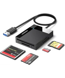UGREEN 4-in-1 USB 3.0 SD Kaartlezer Micro SD/TF/MS/CF 5Gbps Zwart afbeelding
