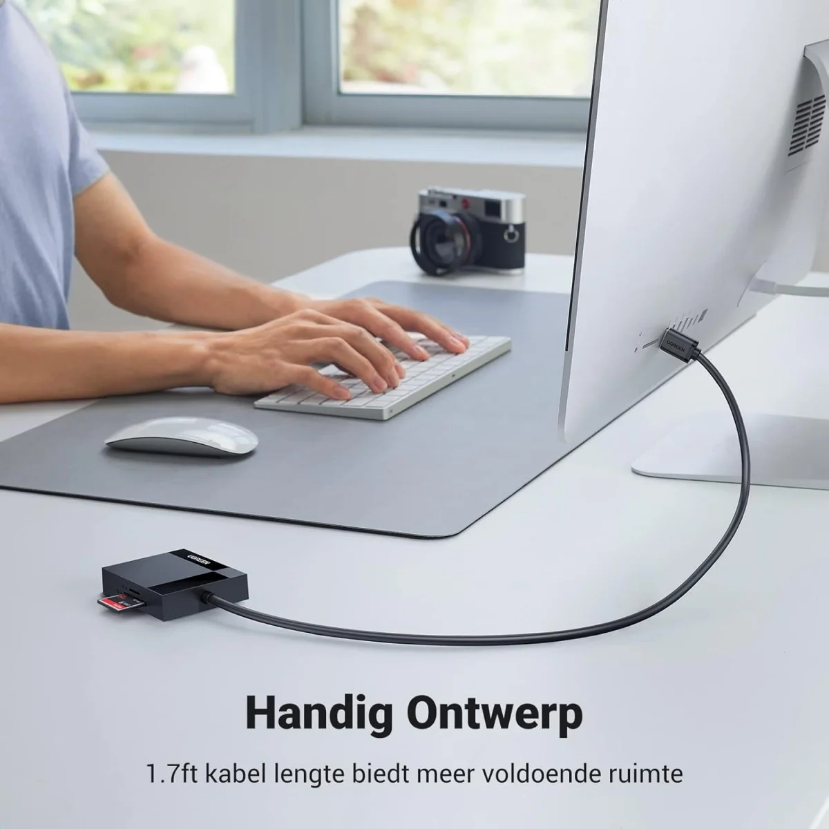 UGREEN 4-in-1 USB 3.0 SD Kaartlezer Micro SD/TF/MS/CF 5Gbps Zwart afbeelding 5