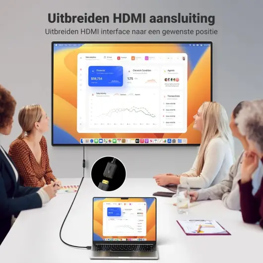 UGREEN HDMI Male naar HDMI Female Verlengkabel 4K@60Hz 18Gbps 0.5M Zwart afbeelding 2