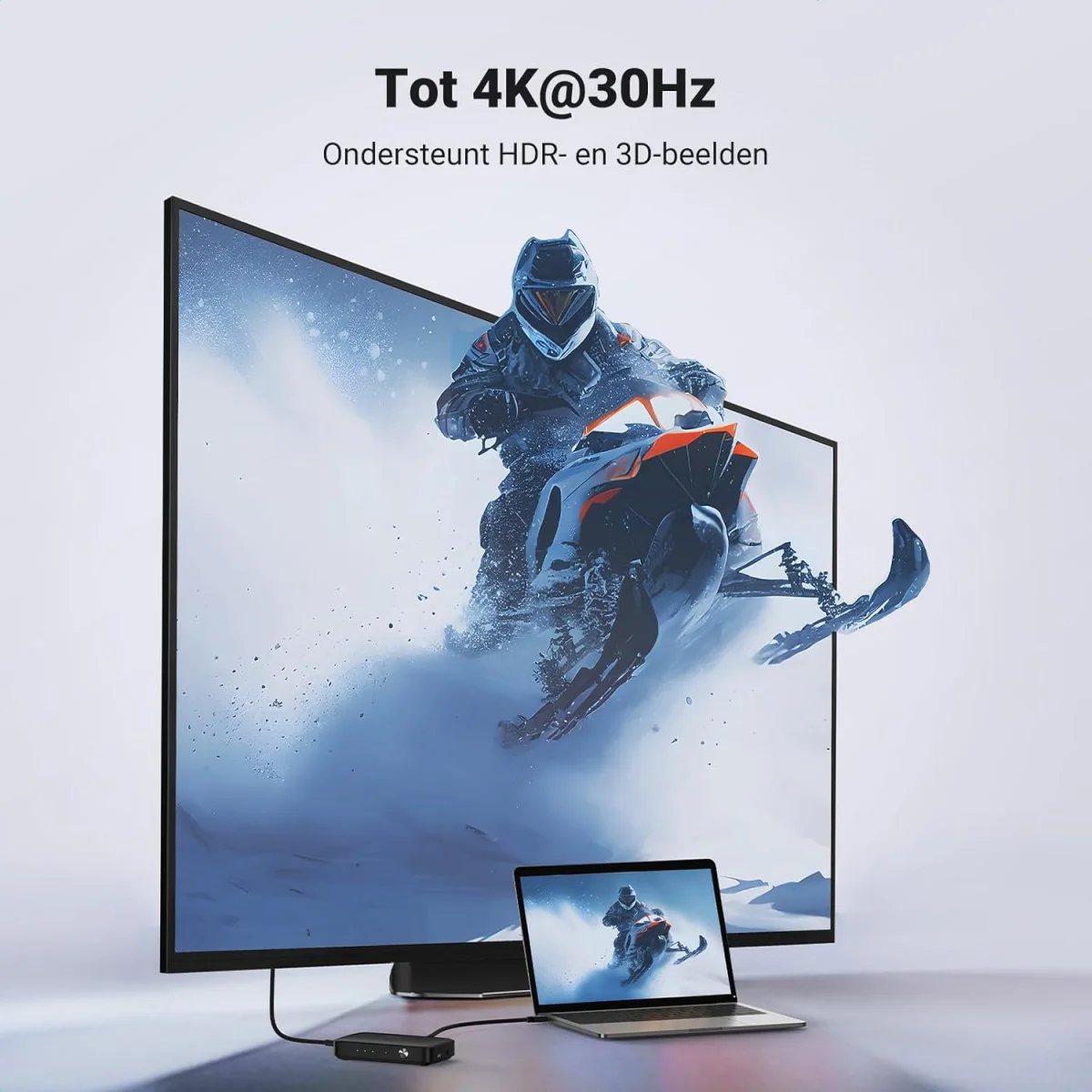 UGREEN 3-in-1 HDMI 1.4 Switch 4K@30Hz HDMI Switcher 10.2Gbps afbeelding 5