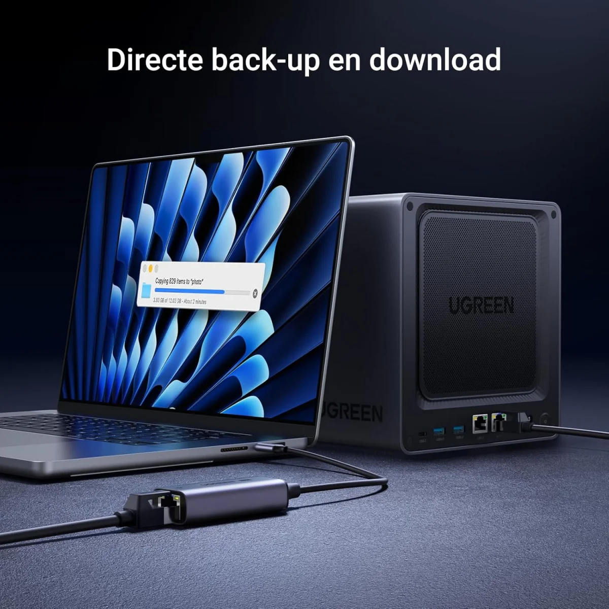 UGREEN USB-C 3.1 naar RJ45 Ethernet Netwerk Adapter 2500Mbps Gigabit afbeelding 5