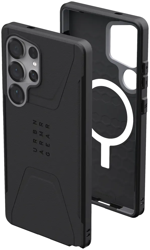 UAG Civilian Samsung Galaxy S25 Ultra Hoesje Qi2 Magnet Back Cover Zwart afbeelding 19