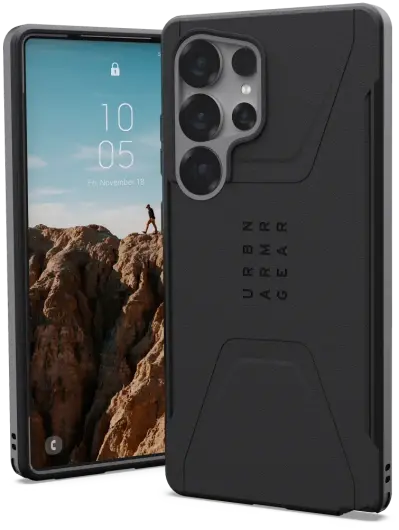 UAG Civilian Samsung Galaxy S25 Ultra Hoesje Qi2 Magnet Back Cover Zwart afbeelding 1