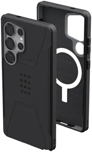 UAG Civilian Samsung Galaxy S25 Ultra Hoesje Qi2 Magnet Back Cover Zwart afbeelding 19