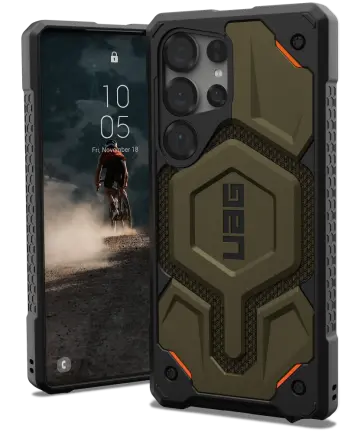 UAG Monarch Pro Kevlar Samsung Galaxy S25 Ultra Hoesje Qi2 Magnet Groen Hoesjes