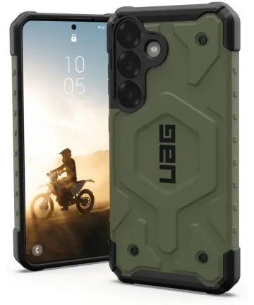 UAG Pathfinder Samsung Galaxy S25 Hoesje Qi2 Magnet Back Cover Olive Hoesjes