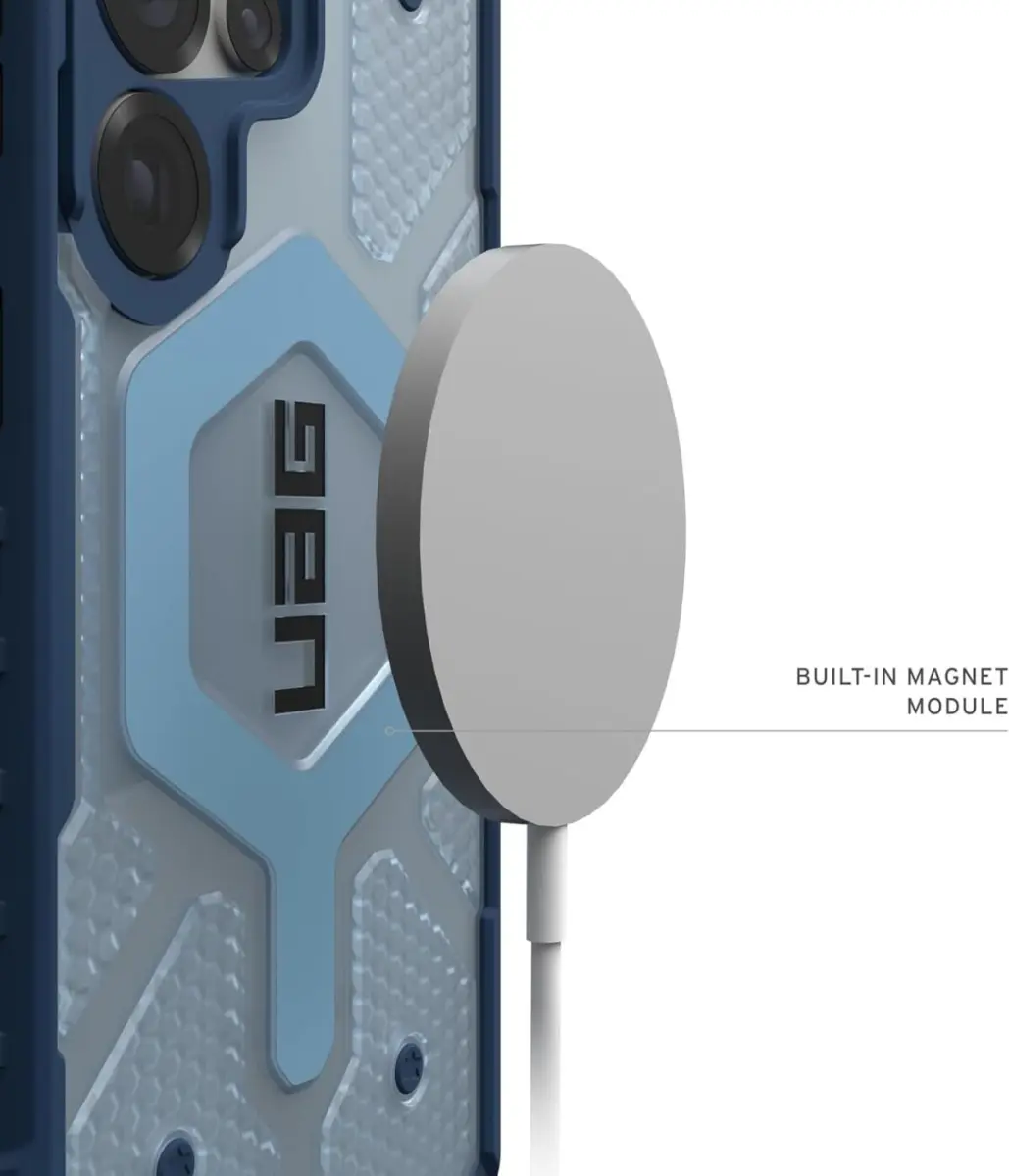 UAG Pathfinder Clear Samsung Galaxy S25 Ultra Hoesje Qi2 Magnet met Koord Blauw afbeelding 9