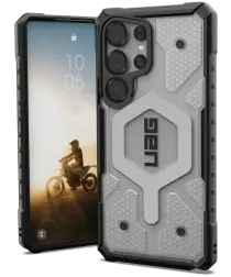 UAG Pathfinder Clear Samsung Galaxy S25 Ultra Hoesje Qi2 Magnet Ice Zilver