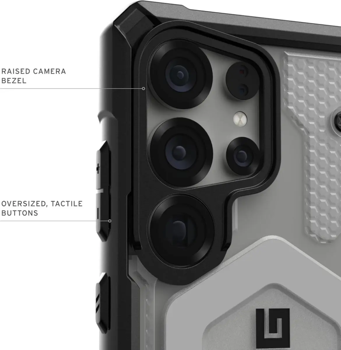 UAG Pathfinder Clear Samsung Galaxy S25 Ultra Hoesje Qi2 Magnet Ice Zilver afbeelding 13