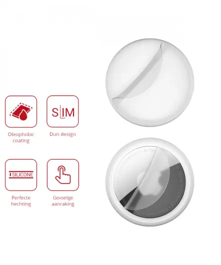 Rosso Apple AirTag Screen Protector Ultra Clear Duo Pack afbeelding 2