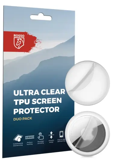 Rosso Apple AirTag Screen Protector Ultra Clear Duo Pack afbeelding 6