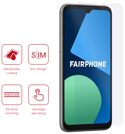 Rosso FairPhone 4 Screen Protector Case Friendly Folie Duo Pack afbeelding 2